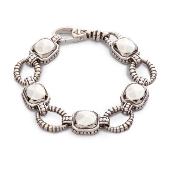 LAGOS Jewelry - LAGOS
Sterling Silver Rock & Oval Link Bracelet